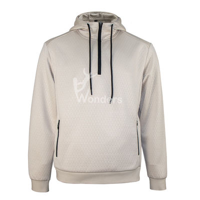 Homens 1/4 Zip Pullover Hoodie Sweatshirts com Drawcord
